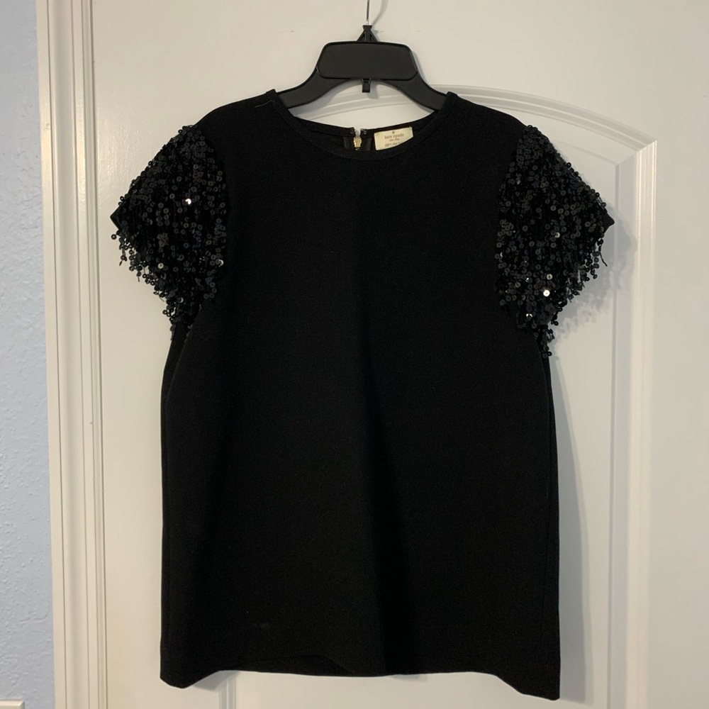 Kate Spade Sequin Fringe Top